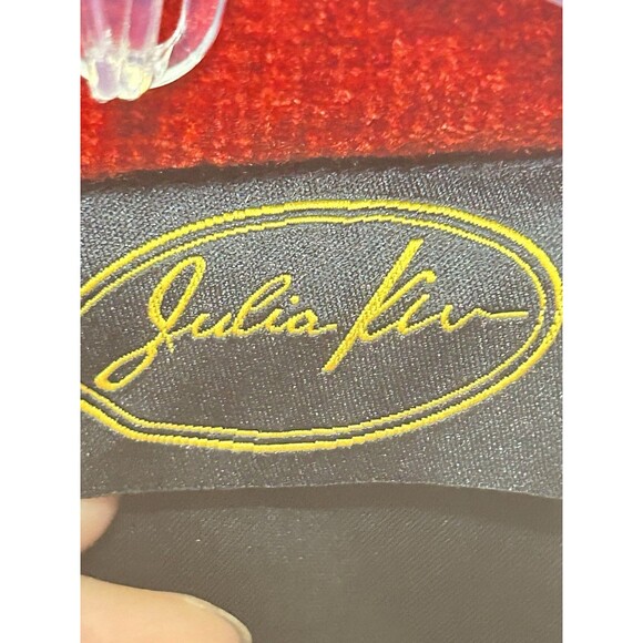 Julia Kim Womens Large Artsy Block Patchwork Rayon Jacket - Picture 6 of 13